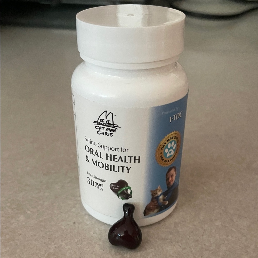 Oral Health for Cats - TDC bottle * 1 month trial * fatty acids * info card